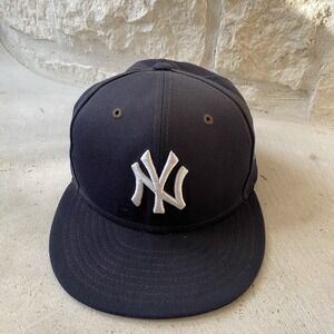 New York Yankees Hat Mens 7 3/8 Fitted Blue‎ New Era 59Fifty Baseball MLB